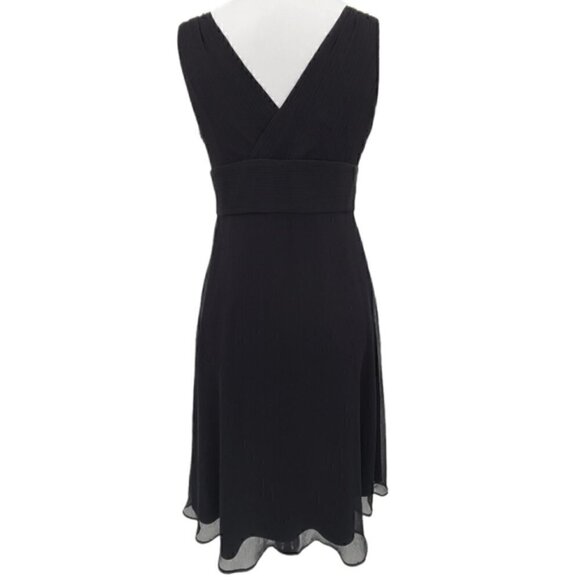 J Crew Black Crepe Silk Sophia Dress Size 4 - Picture 3 of 9